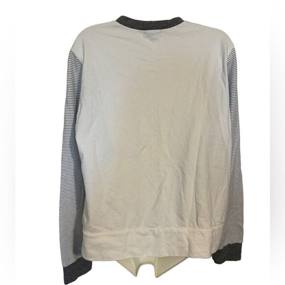 Monrow Striped Sleeve Sweatshirt - Picture 7 of 9